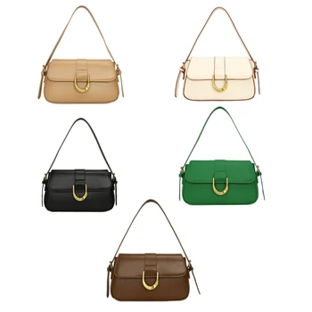 Чанта през рамо Y2K, чанта за подмишниците, дамска кожена чанта през рамо, малка квадратна чанта, однотонная модерна чанта за подмишниците