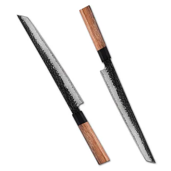 Японски нож за Сашими с острие от дамасской стомана За нарязване на Сьомга, Шунка, Филе от Риба, Кулинарен Секира Кирицуке, Кухненски Ножове ръчна изработка
