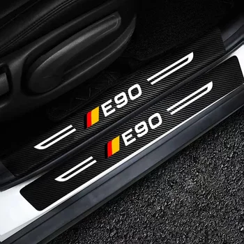 за BMW E60 Емблемата на серия 5, накладки броня багажника на автомобила, е защитна подплата, изработени от въглеродни влакна, защита от надраскване, защитен стикер на космическия, защита от scuffs