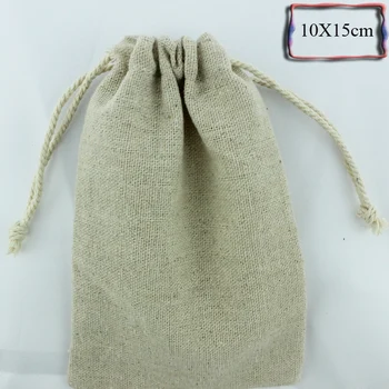 индивидуален размер и на лого 3x6 инча 170 г / м2, чанта, изработена от 100% естествен лен, памучни рекламни чанти на съвсем малък, чанта
