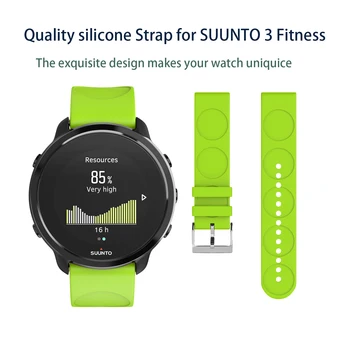 силиконов ремък за часа на ширина 20 мм за фитнес-каишка Suunto 3 Спортен Силиконов Взаимозаменяеми гривна за фитнес часа Suunto 3