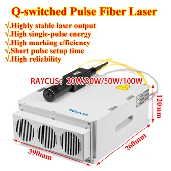 100 W RAYCUS Q-switched Pulse Висококачествени Влакна Лазерен Модул GQM 1064nm За Етикетиране на Рязане Покритие Премахване на Ръжда 20 W 30 W 50 W