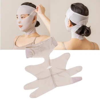 Новата 3D Множество Дишаща козметика за красота на Жените Против Бръчки За сън, Отслабване, пълна с Тиранти, V-образен маски, скоба, Формирователя козметика